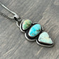 Color Totem Royston Turquoise, Blue Moon Turquoise + Emerald Basin Variscite Pendant