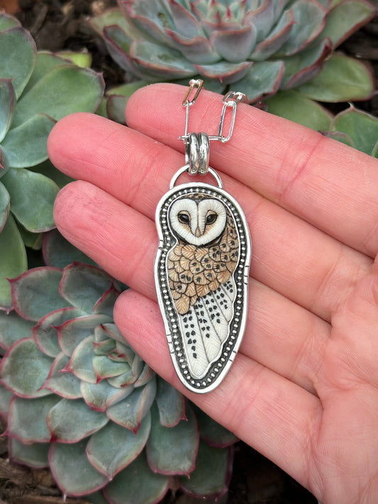Laura Mears Full Owl Pendant