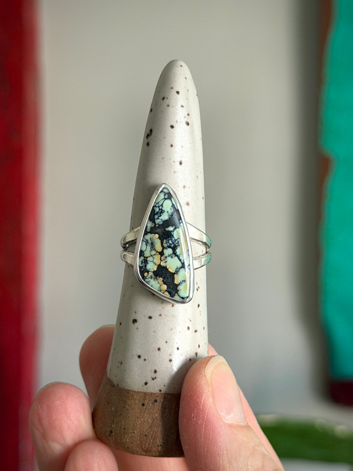 Nautilus Variscite Ring in size 7.75