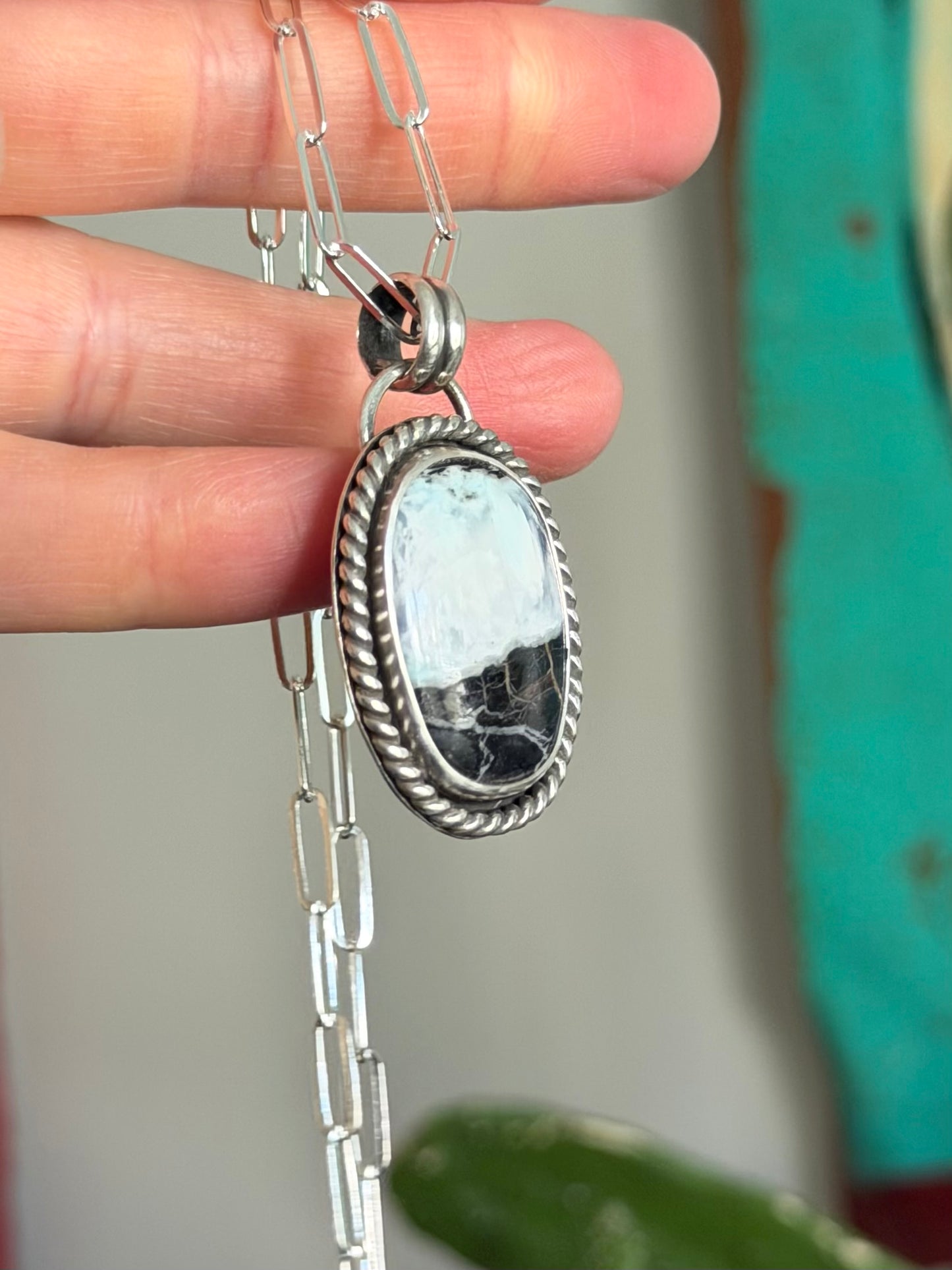 White Buffalo Twist Pendant