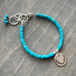 Blue Ridge Turquoise Bracelet with Layered Heart 6-7 inch