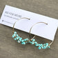 Gold Fill + White Water Turquoise Bead Hoop Earrings