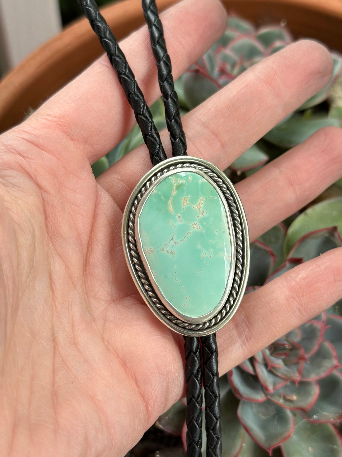 Royston Turquoise Bolo Tie in Black