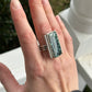 Snowville Variscite Ring in Art Deco Style size 9.5