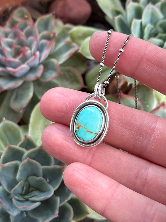 Royston Turquoise Shadowbox Necklace