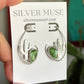 Emerald Valley Turquoise Cactus Hoop Stud Earrings