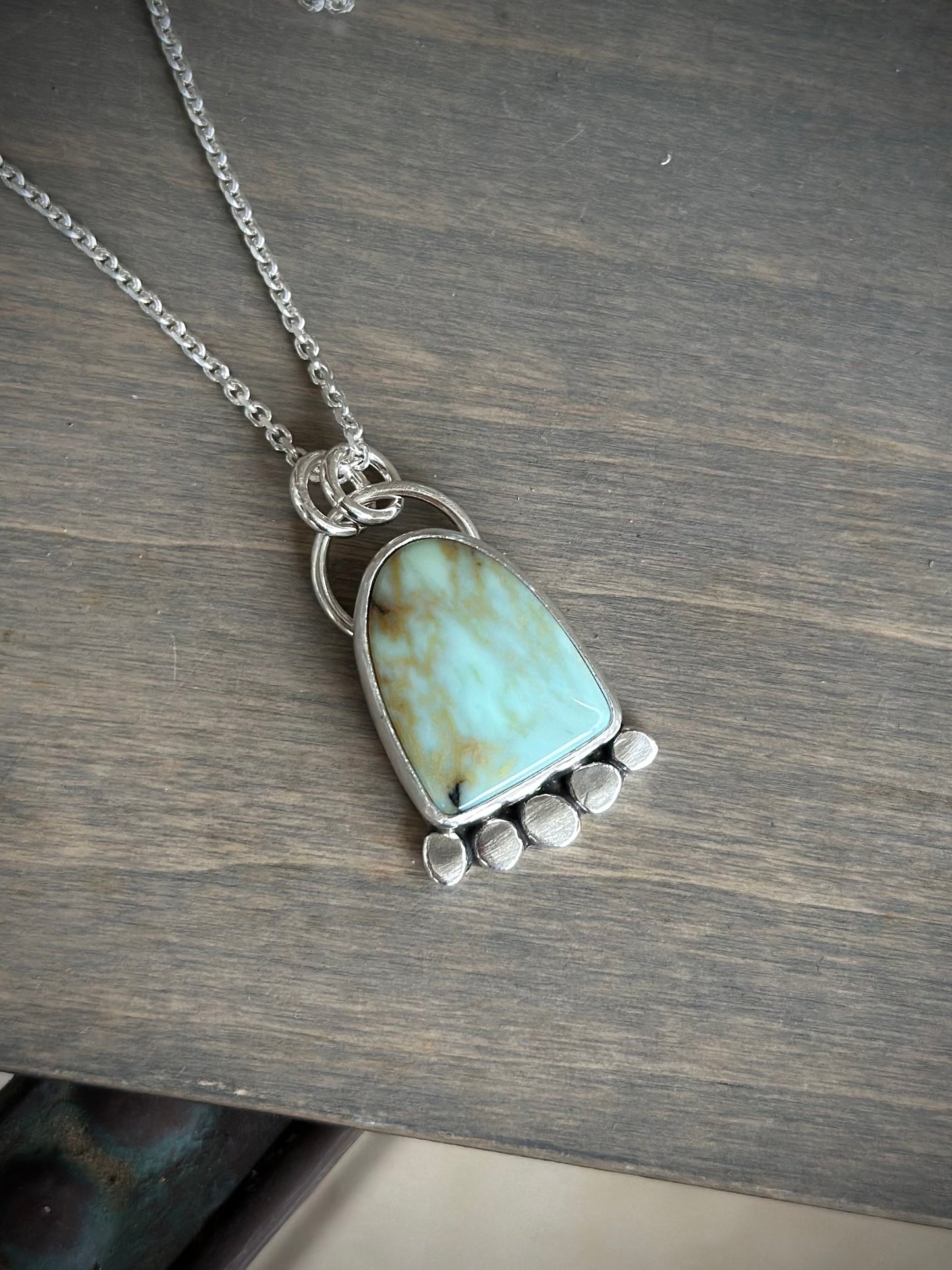 Aloe Variscite Stepping Stone Pendant