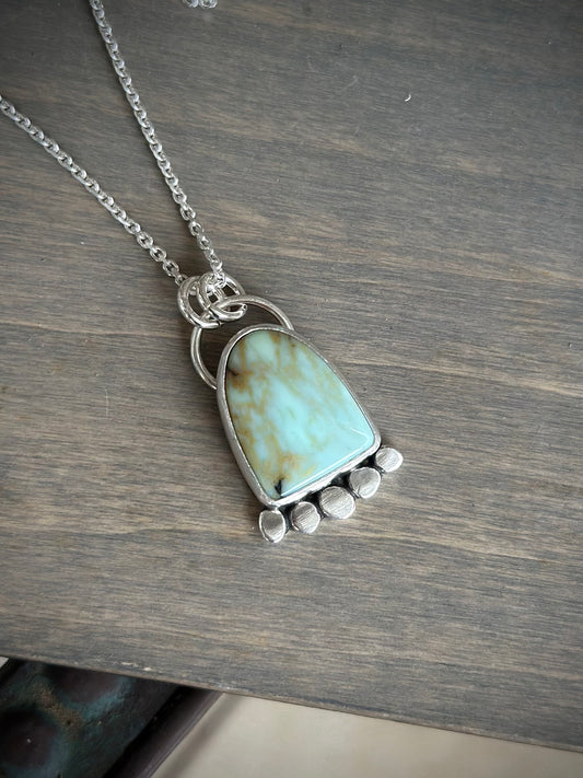 Aloe Variscite Stepping Stone Pendant