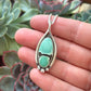 Desert Bloom Variscite Halo Wishbone Pendant