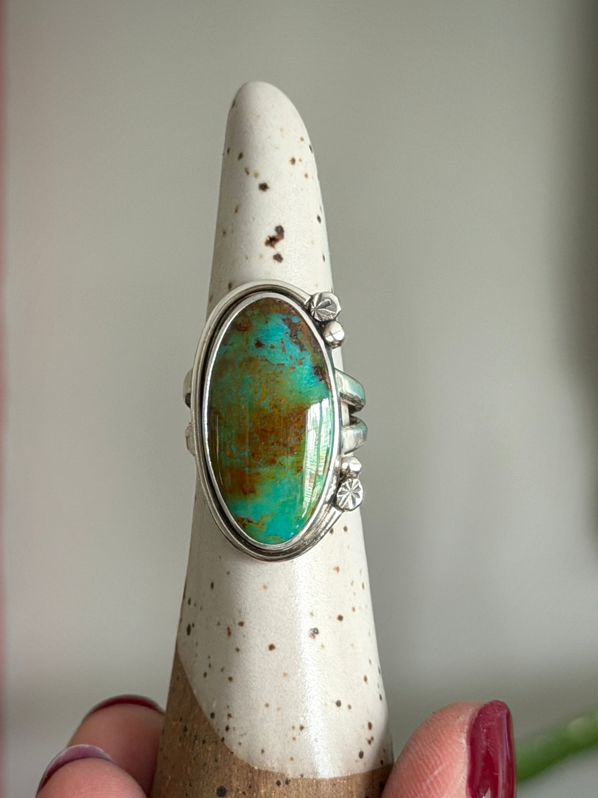 Rising Phoenix Turquoise Funky Ring size 6.5