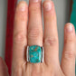 Patagonia Turquoise Art Deco Ring size 10.5