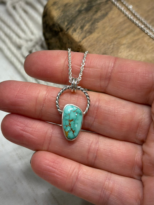 Royston Turquoise Twist Loop Necklace