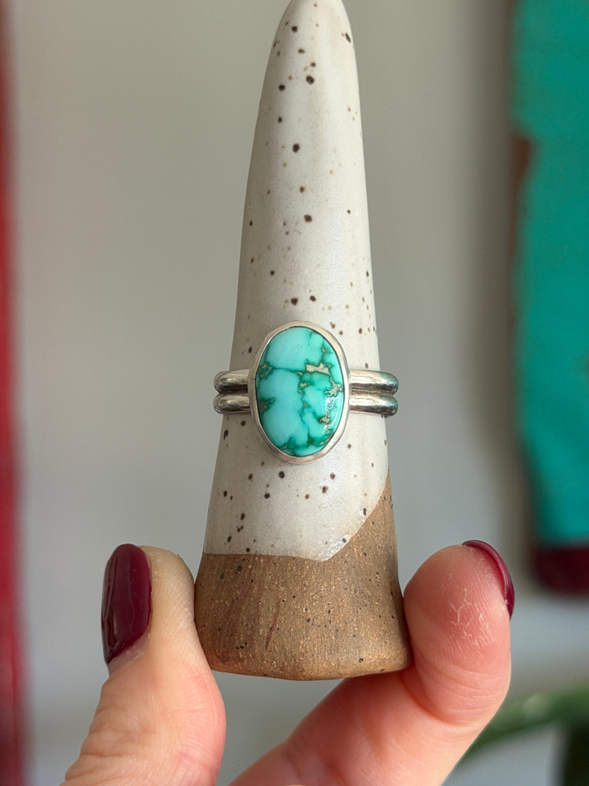 Sonoran Nugget Turquoise Ring size 10.25