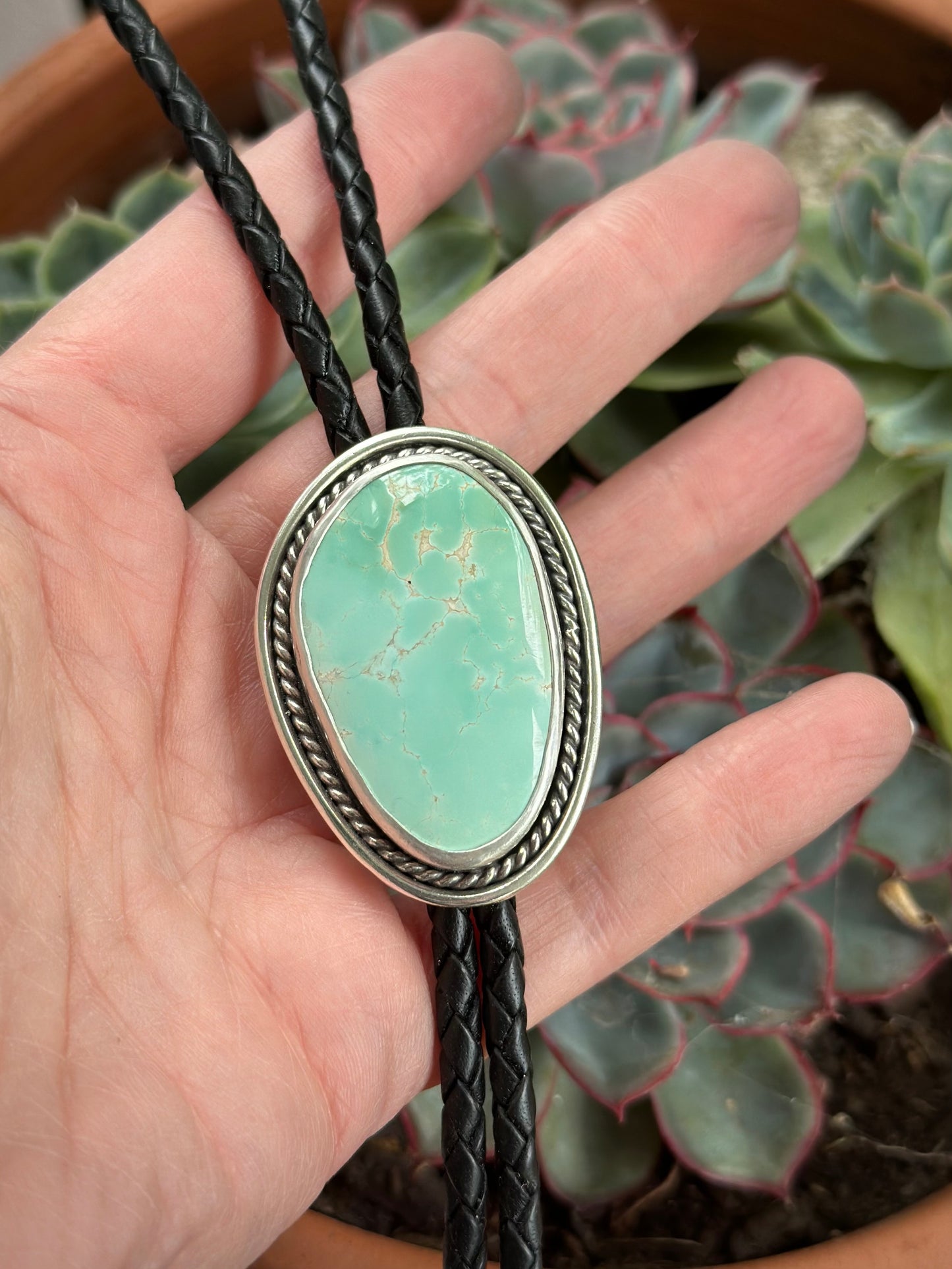 Royston Turquoise Bolo Tie in Black