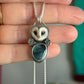 Laura Mears Owl Pendant with Blueboy Variscite + Succulents