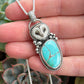 Royston Turquoise + Laura Mears Owl Face Pendant