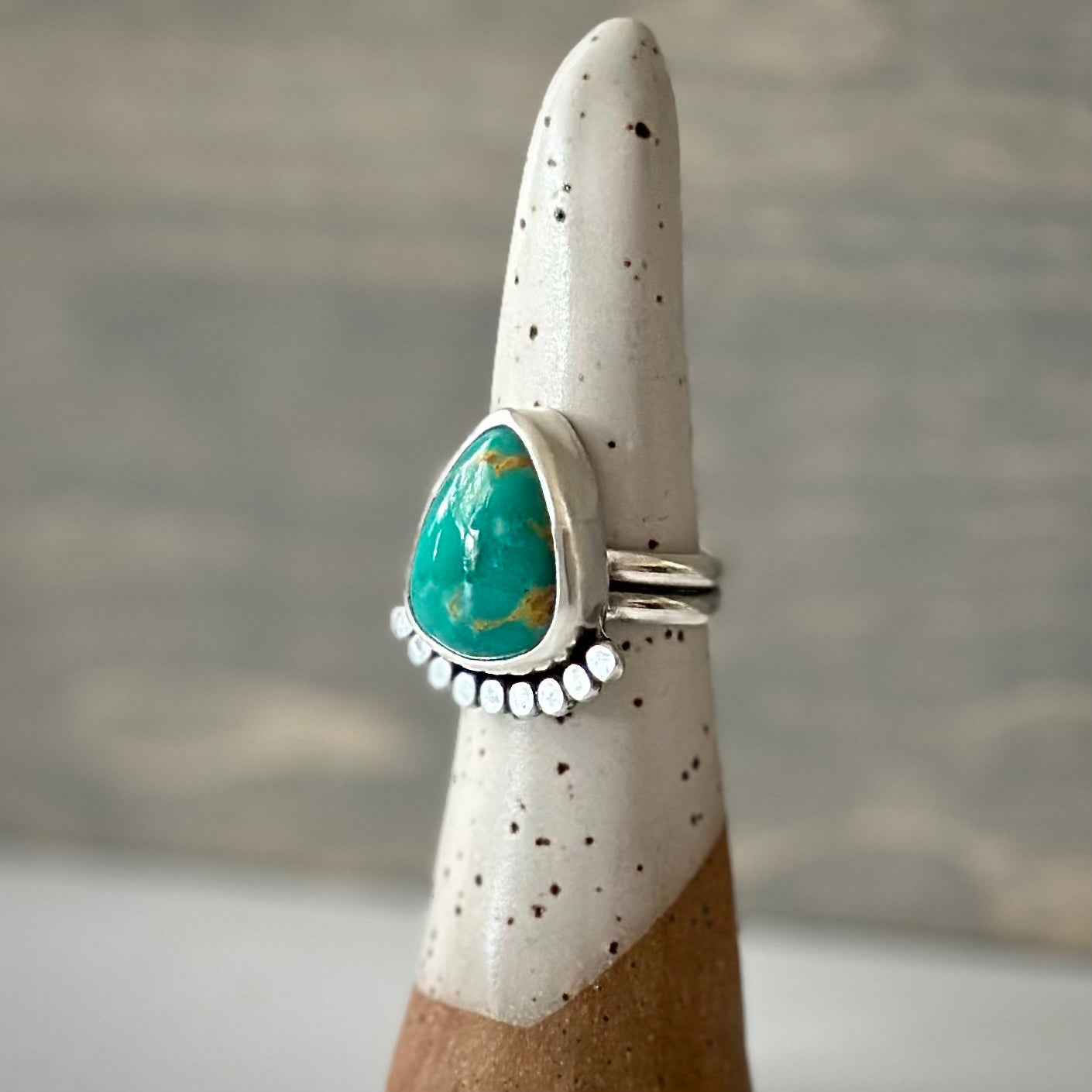 Fox Turquoise Ring in size 7.25