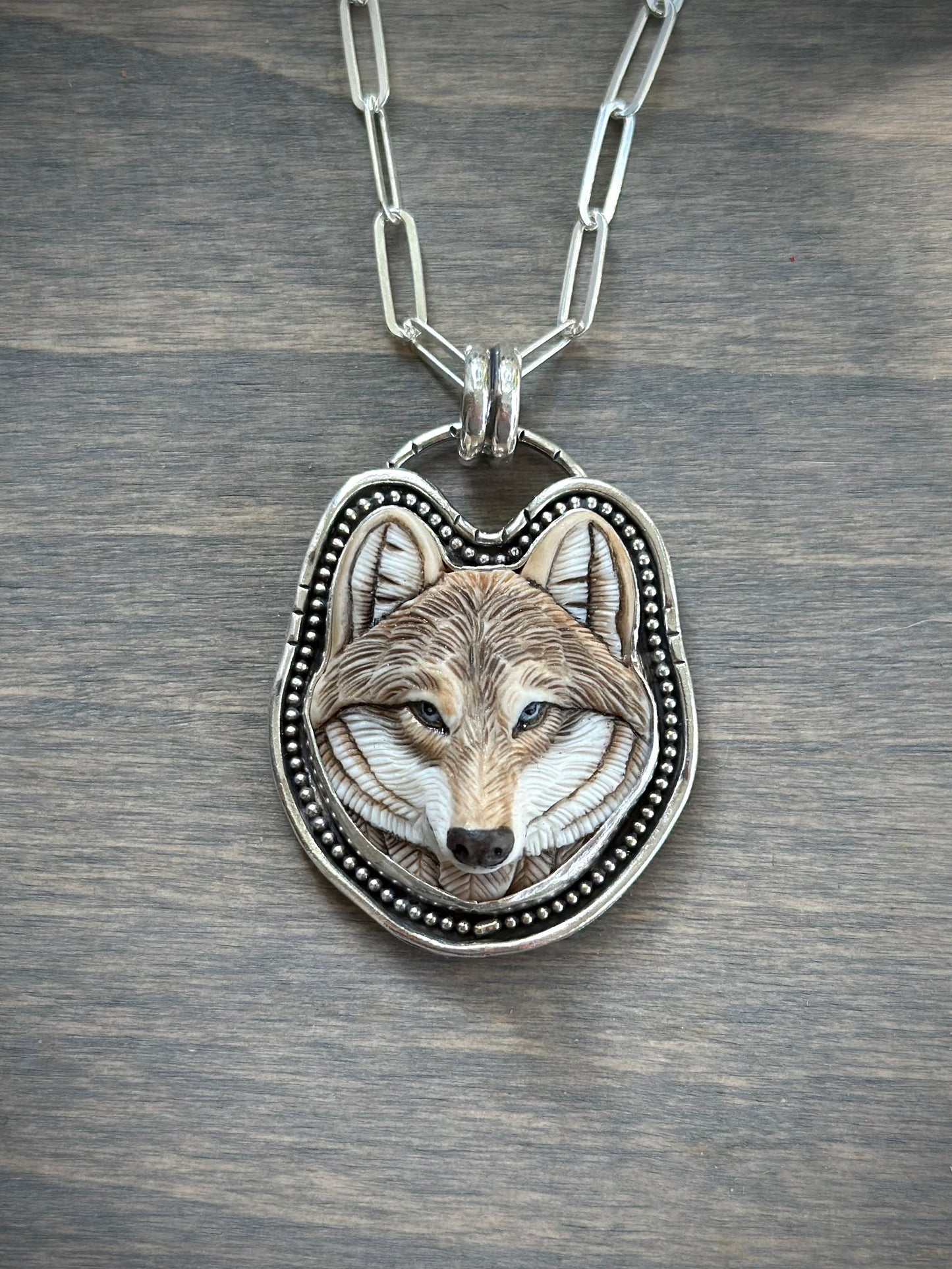 Laura Mears Wolf Pendant