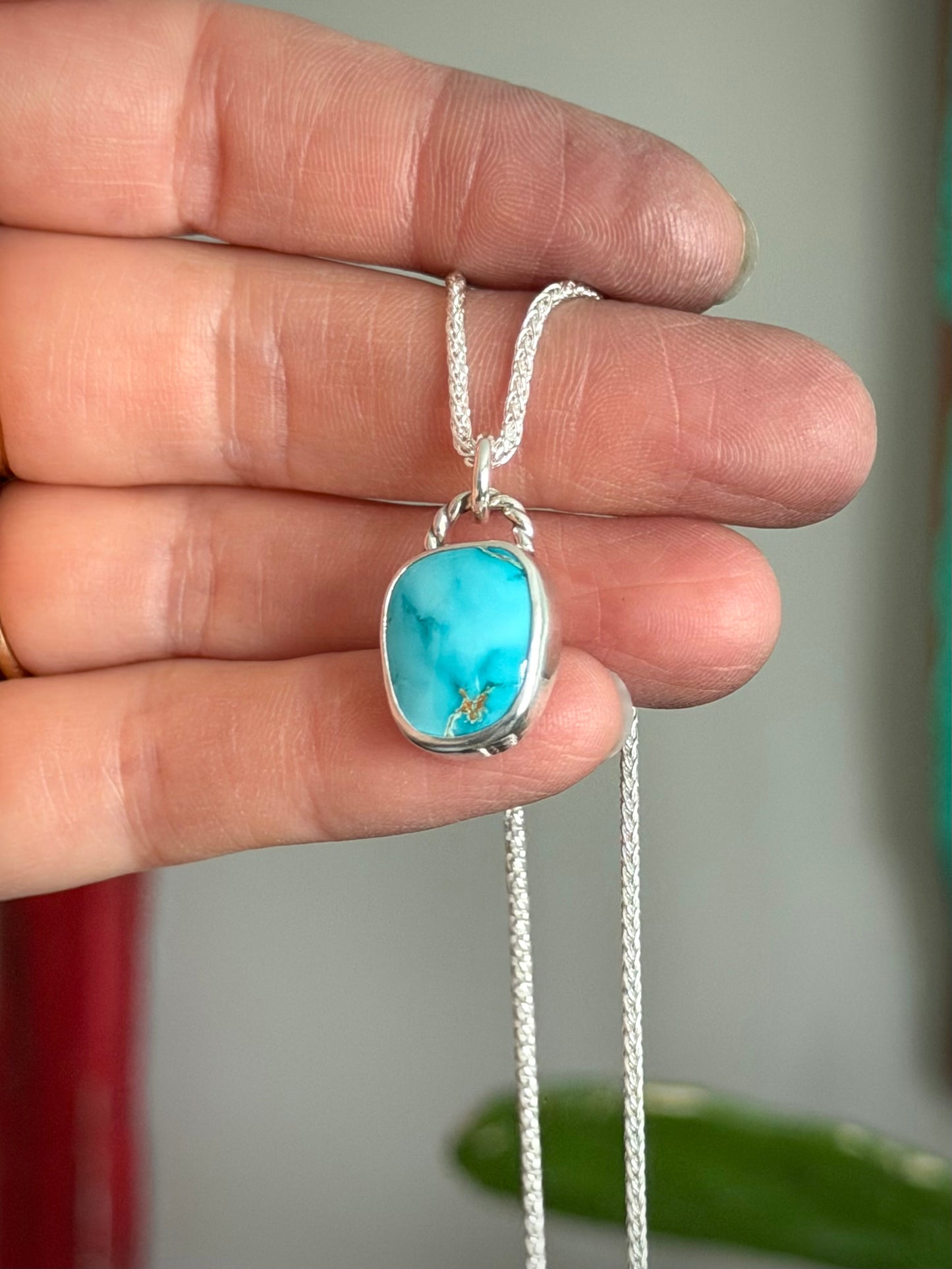 Royston Royal Blue Turquoise Totem Pendant Deeper Blue