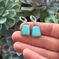 Emerald Valley Turquoise Huggie Hoop Earrings no. 2