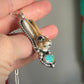Laura Mears Bunny Pendant with Easter Blue Turquoise + Succulents
