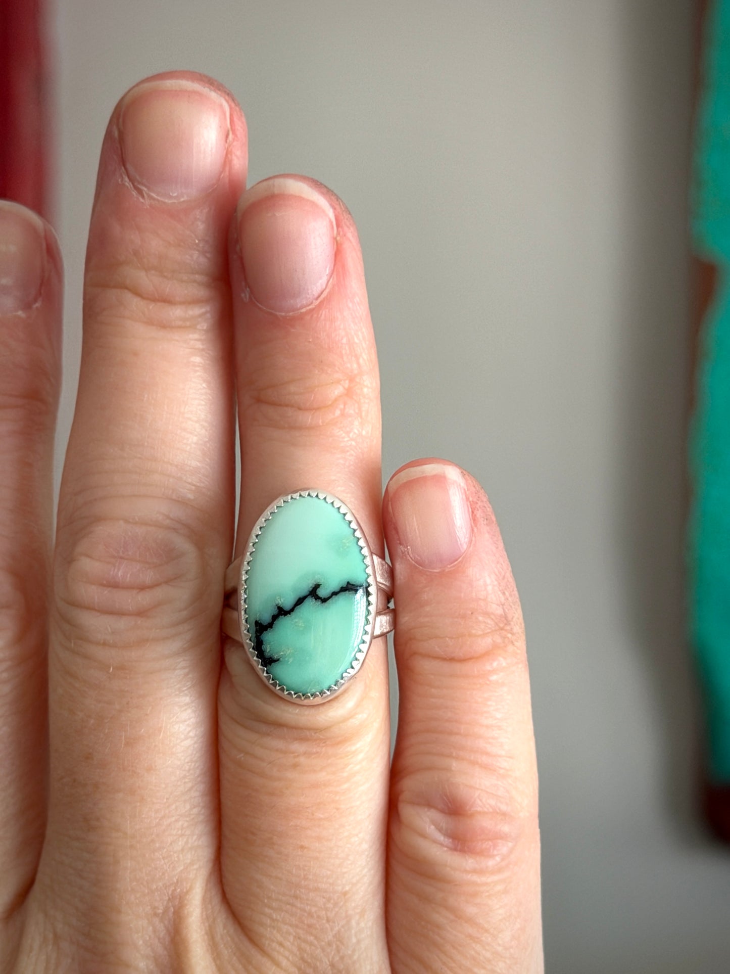 Angelwing Variscite Ring size 6.25
