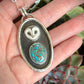 Catalina Turquoise + Laura Mears Owl Face Shadowbox Pendant