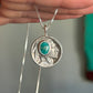 Indian Head Buffalo Nickel Emerald Valley Turquoise Necklace 1923