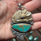 Laura Mears Fawn in the Forest Pendant Rising Phoenix Turquoise