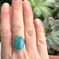 Catalina Turquoise Ring in Webbed Blue in size 8.5