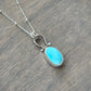 Fox Turquoise Hinge Pendant in Blue no. 5