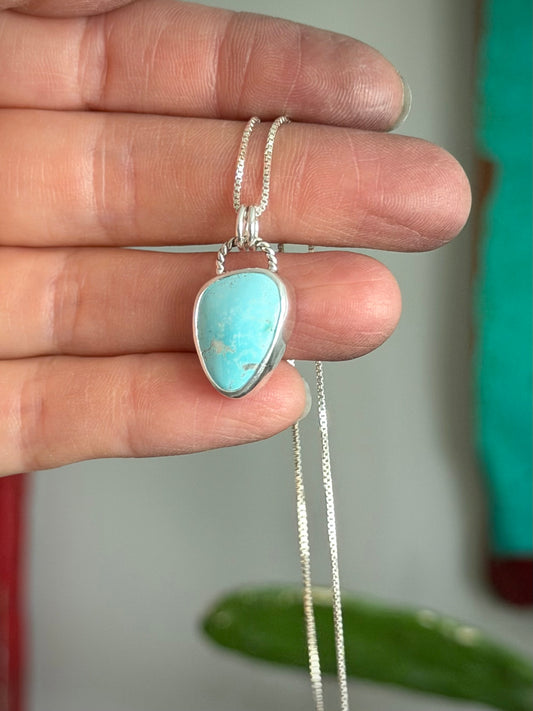 Royston Royal Blue Turquoise Necklace in Pale Blue v3