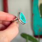 Fox Turquoise Art Deco Ring in size 9