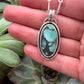 Desert Bloom Variscite Shadowbox Pendant with Black Host