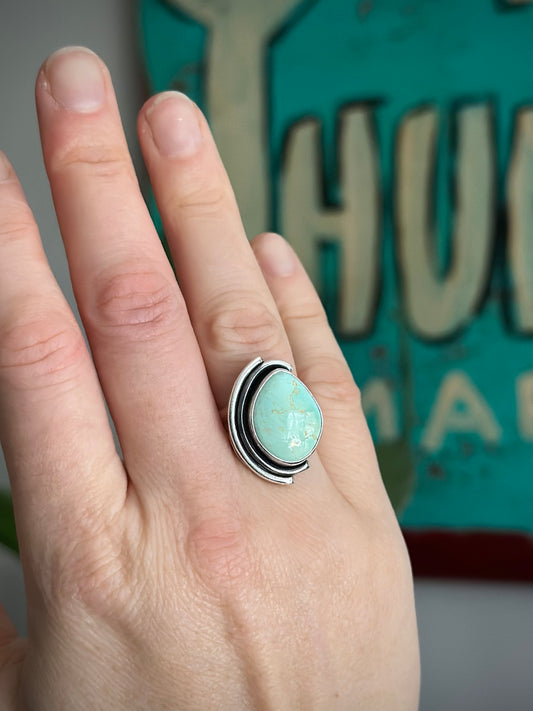 Royston Turquoise Art Deco Ring in size 7