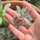 Polychrome Jasper Radiant Heart Pendant in Red v2