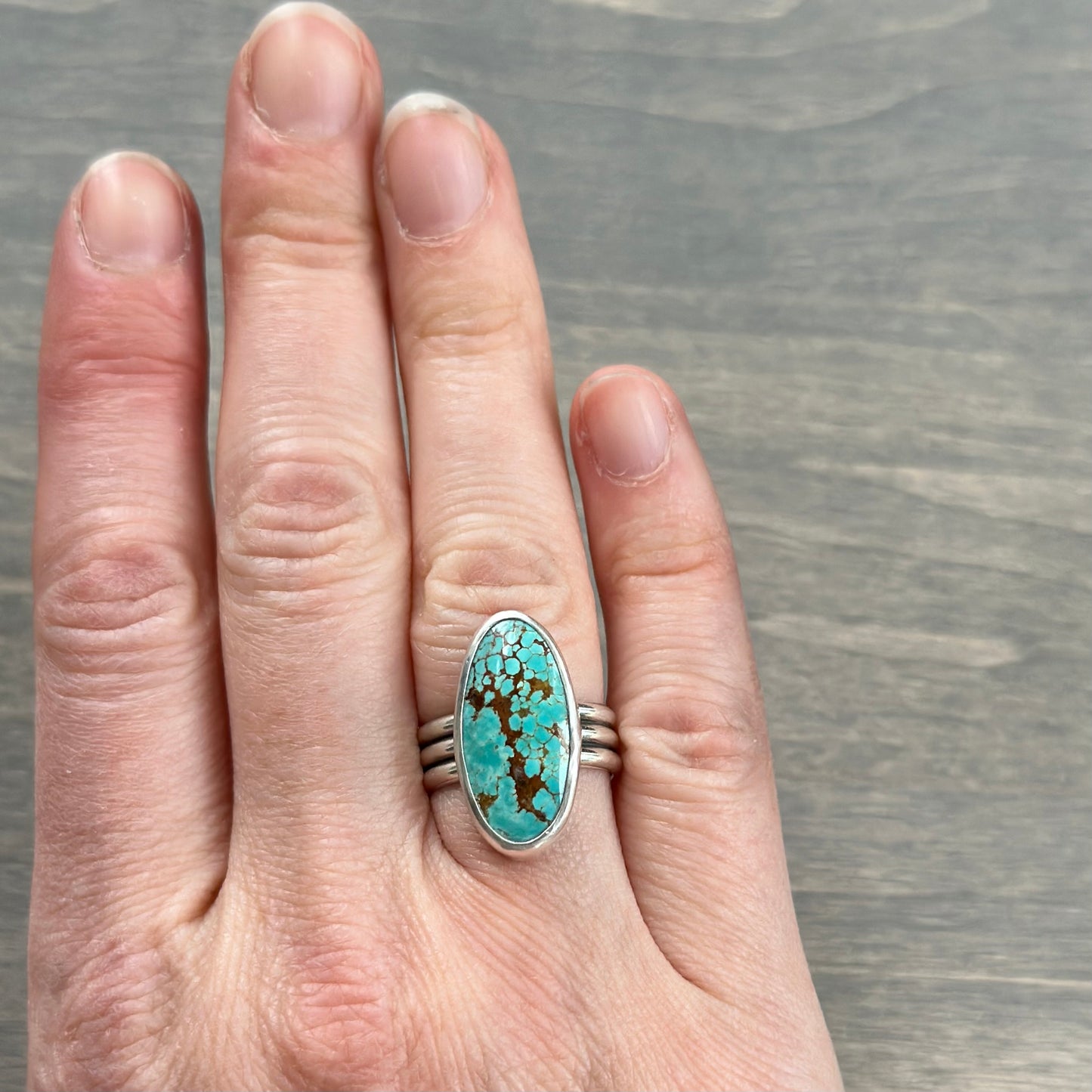Number 8 Turquoise Ring size 7