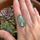 Morenci 2 Turquoise Twist Pyrite Loaded Ring in size 8