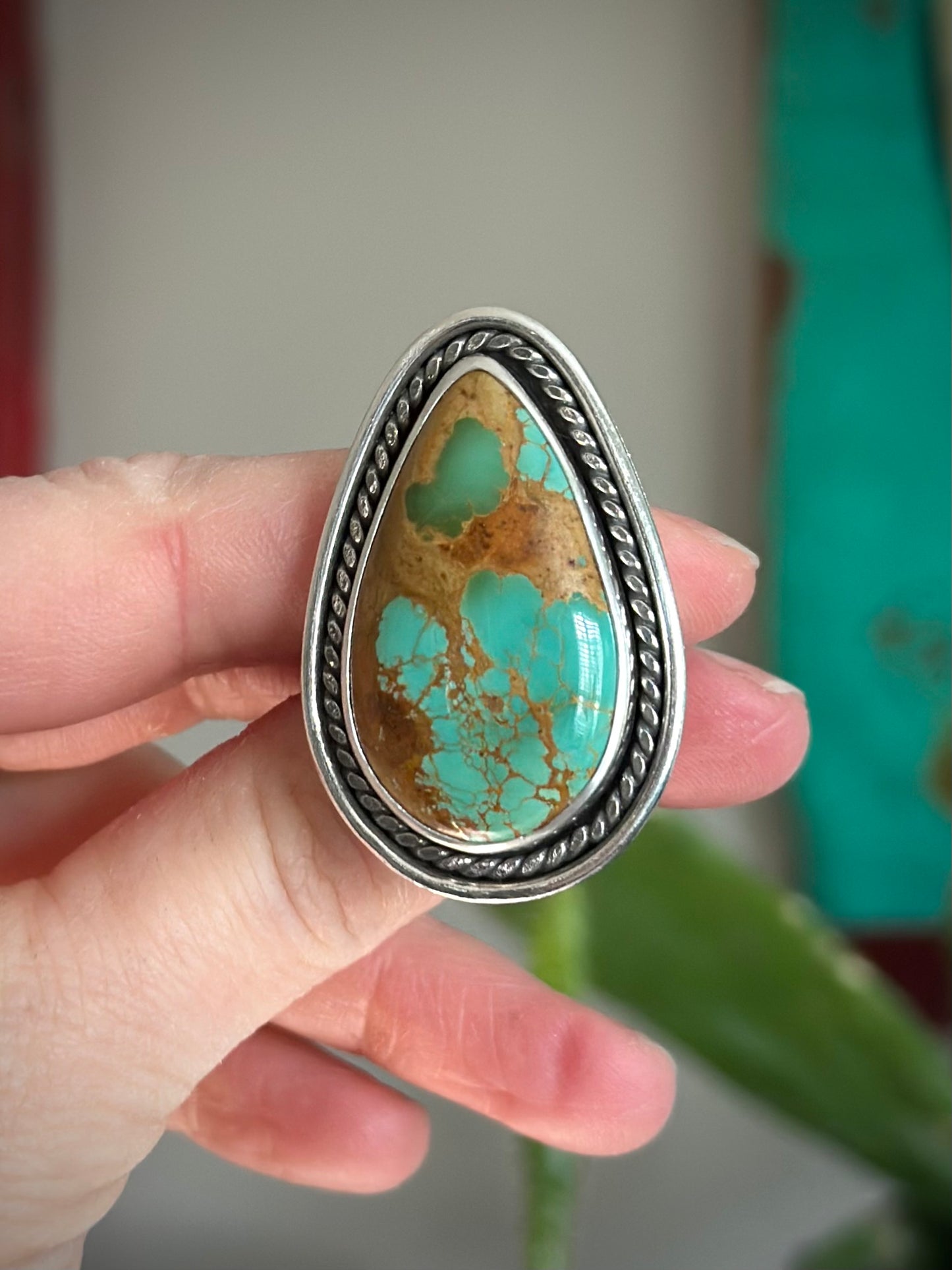 Royston Turquoise Ring Twist and Solid Border