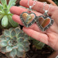 Polychrome Jasper Radiant Heart Pendant in Red v2