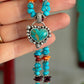 Starry Heart Turquoise and Spiny Oyster Necklace
