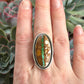 Royston Ribbon Turquoise Statement Ring in size 8-3/4