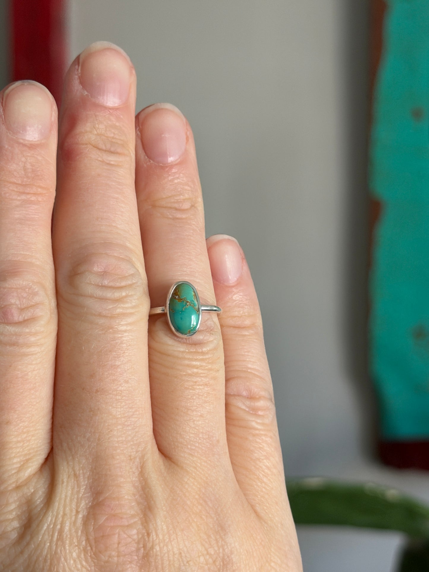 Thunderbird Turquoise Ring in size 6.25