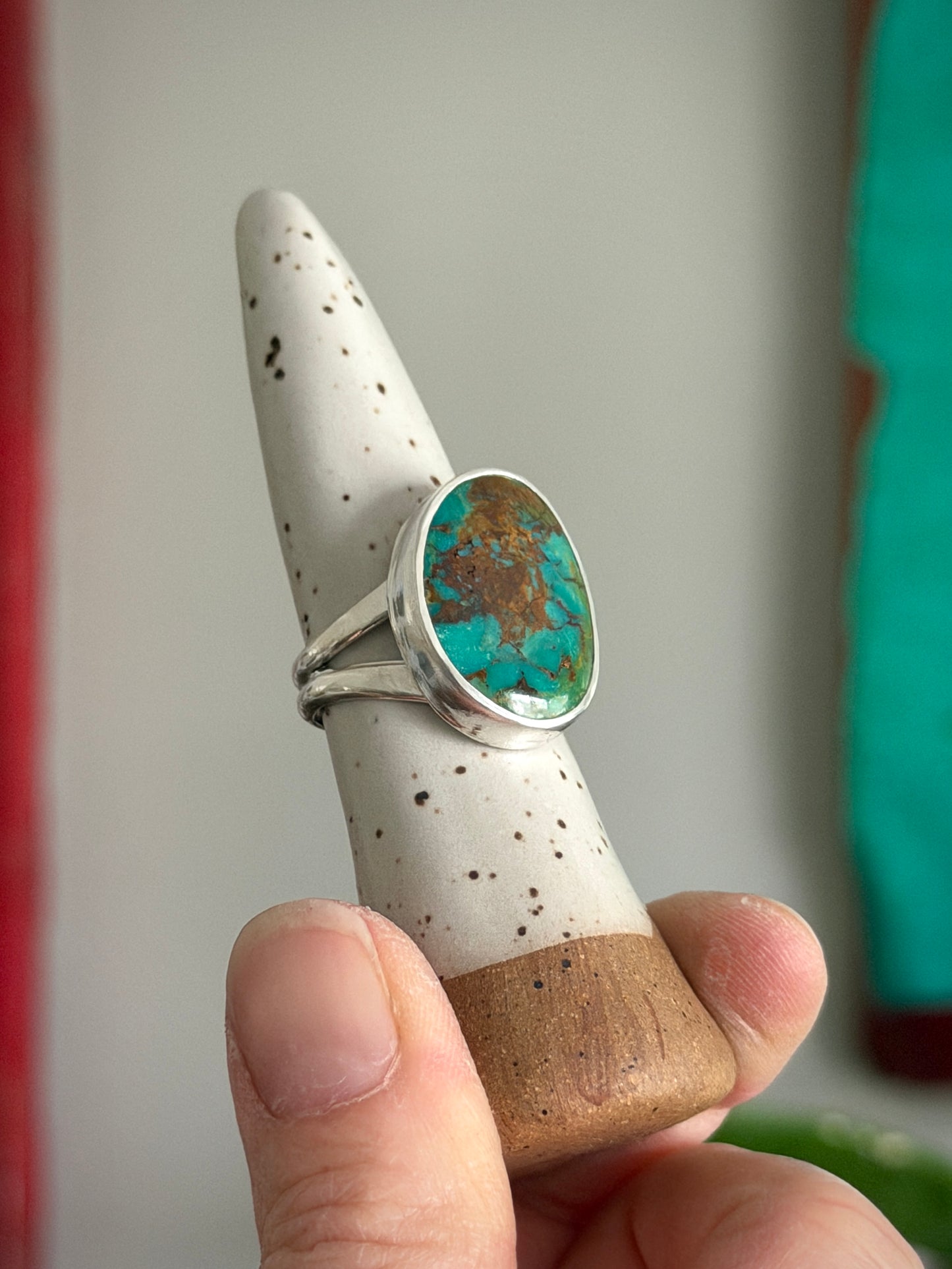 Rising Phoenix Turquoise Ring in size 8.5