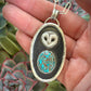 Catalina Turquoise + Laura Mears Owl Face Shadowbox Pendant