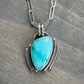 Fox Turquoise Art Deco Pendant in Blue v2