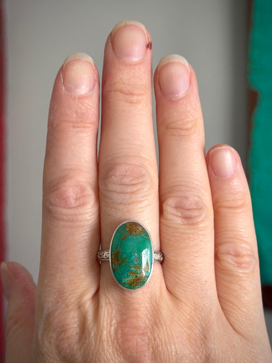 Rising Phoenix Turquoise Ring in size 9.5