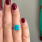 Bluebird Turquoise Square Twist Ring in size 6