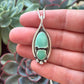 Desert Bloom Variscite Halo Wishbone Pendant