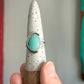 Desert Bloom Variscite Art Deco Ring size 8.5 STAMPED BAND